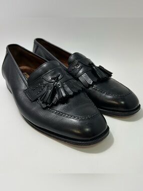 Florsheim Pisa Leather Moc Toe Kiltie Tassel Loafer Men's 10 EEE Black